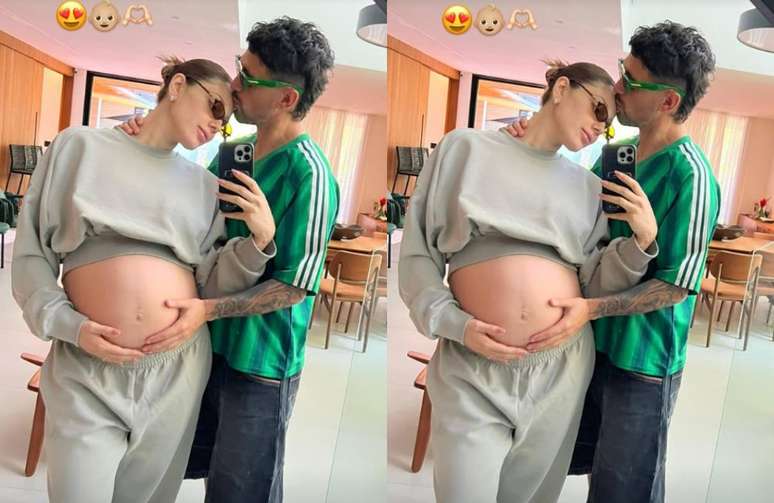 Arrascaeta em clique com a esposa