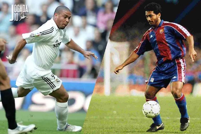Ronaldo e Rom&aacute;rio s&atilde;o alguns dos brasileiros que brilharam nos principais clubes da Espanha &ndash; Fotos: Divulga&ccedil;&atilde;o / Real Madrid / Barcelona