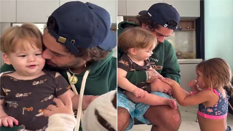 Zé Felipe e os filhos —