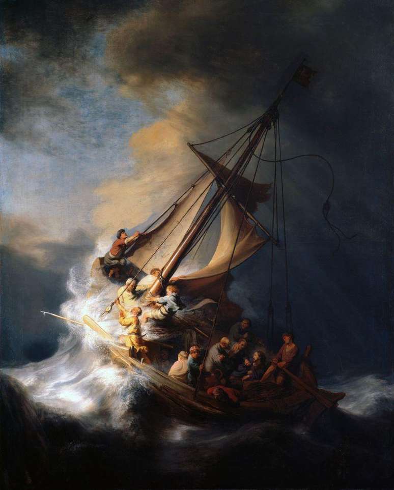 O quadro 'Tempestade no Mar da Galileia', do pintor holandês Rembrandt, foi uma das obras roubadas em 1990 do Museu Isabella Stewart Gardner, em Boston (EUA)