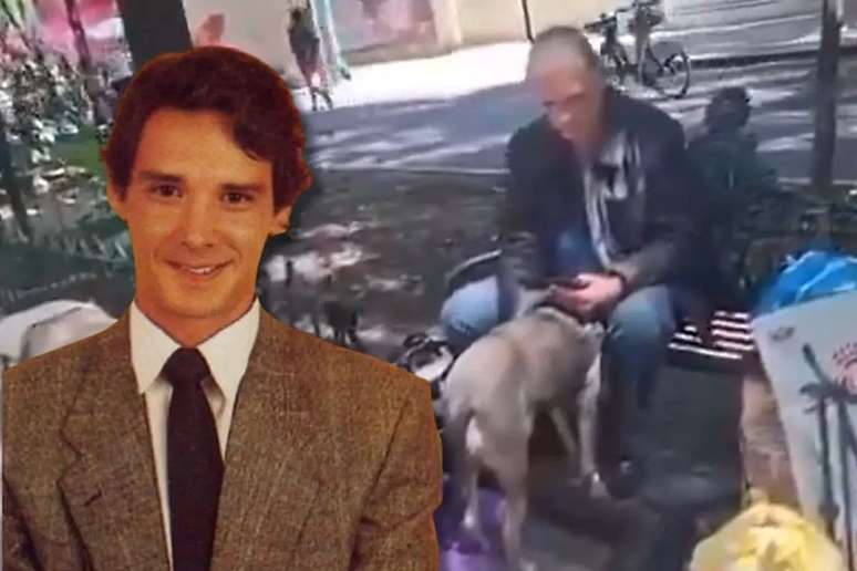 Alejandro Landero spent days in a square in Mexico City, accompanied by his dog and kittens Alejandro Landero spent days in a square in Mexico City, accompanied by his dog and kittens