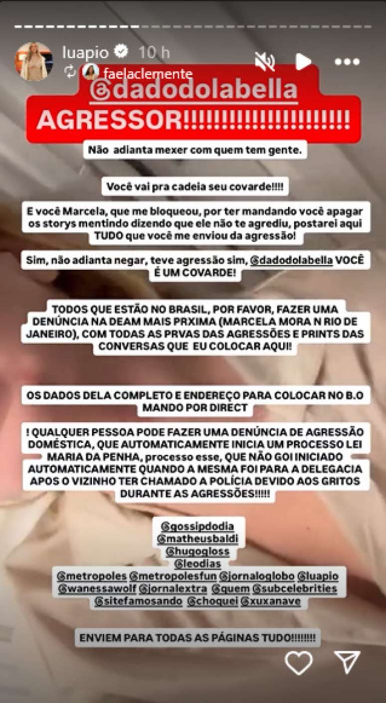 Reprodução/Instagram/@luapio