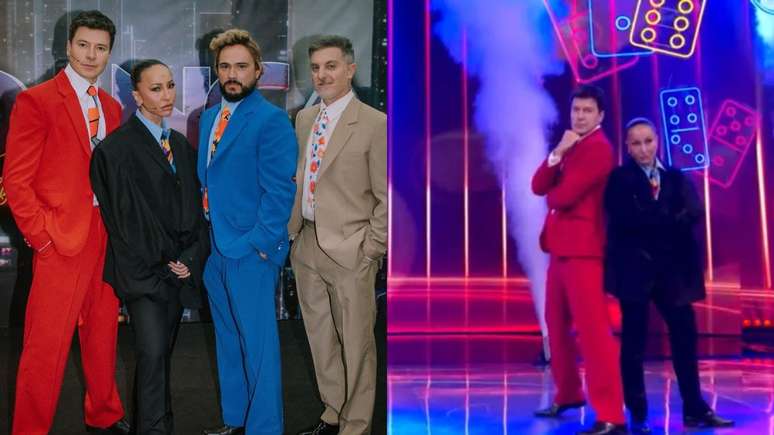 Rodrigo Faro e Luciano Huck dançam clássico do Dominó