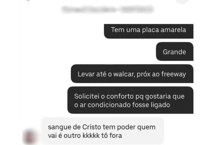 Motorista se negou a buscá-la em um terreiro de candomblé 