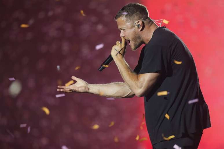 Show de Imagine Dragons no Palco Mundo , no Rock in Rio 2024, na zona oeste do Rio de Janeiro.