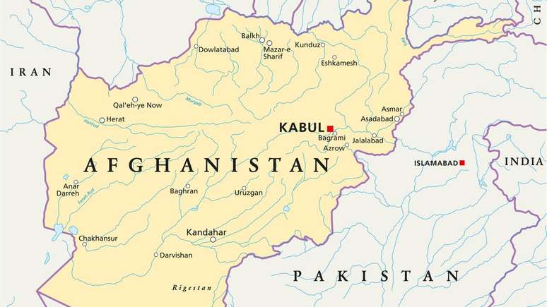 Localiza&ccedil;&atilde;o do Afeganist&atilde;o no mapa &ndash; depositphotos.com / Furian