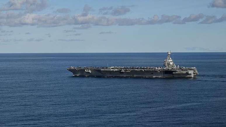 Os Estados Unidos enviaram ao Caribe o porta-avi&otilde;es USS Gerald R.Ford, o maior do mundo
