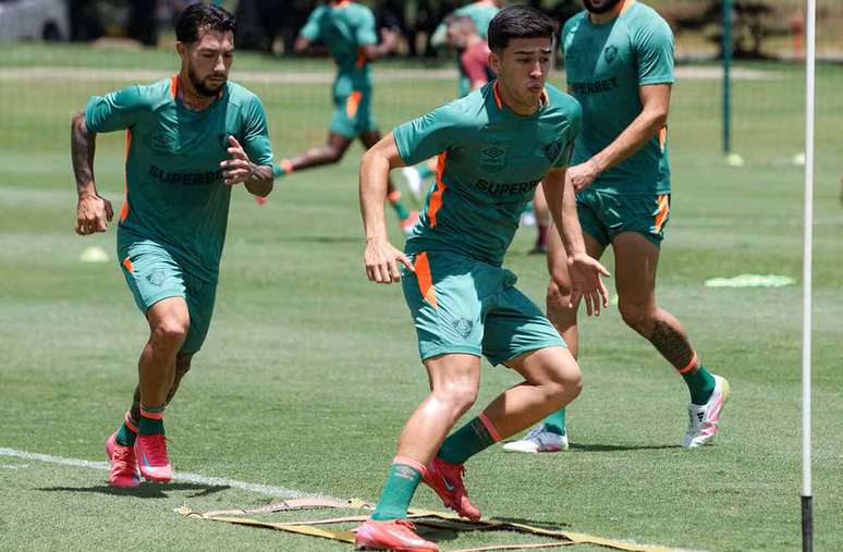 Lezcano em treino do Fluminense &ndash;