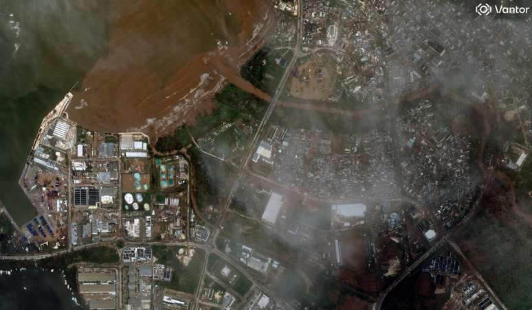 Imagem de Montego Bay, na Jamaica, ap&oacute;s passagem do furac&atilde;o Melissa