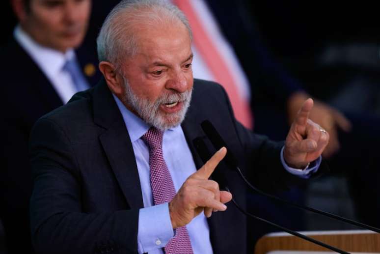 O presidente Luiz Inácio Lula da Silva durante a cerimônia de lançamento do Programa Reforma Casa Brasil