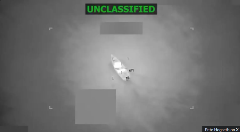 O &uacute;ltimo ataque a uma suposta narcolancha "do (grupo venezuelano) Trem de Aragua" deixou seis mortos, segundo declarou o secret&aacute;rio de Defesa americano Pete Hegseth