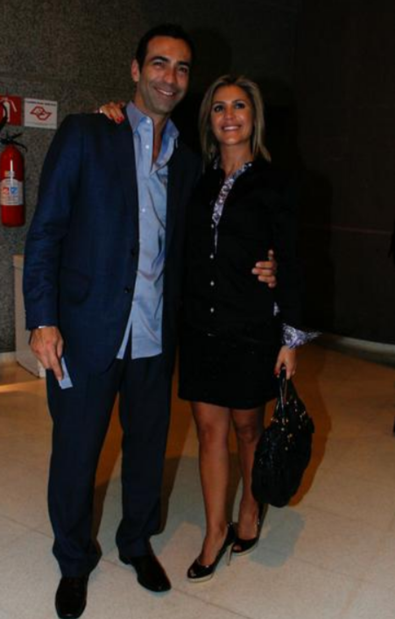 C&eacute;sar Tralli e Fl&aacute;via Freire em 2012, quando ainda eram casados