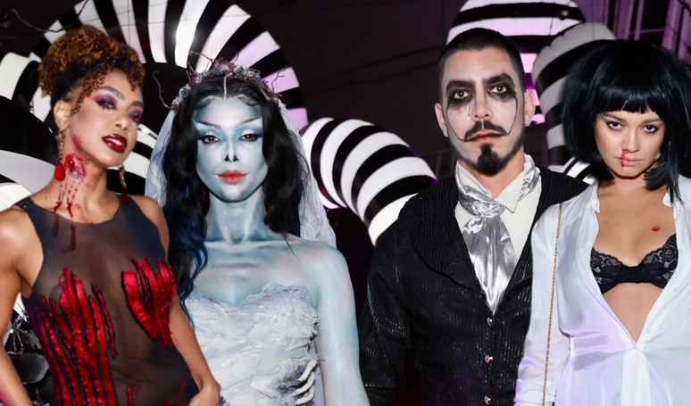 Giovanna Lancellotti plays “Corpse Bride” and welcomes celebrities to a Halloween party hosted by her husband. Check out the celebrity costumes!