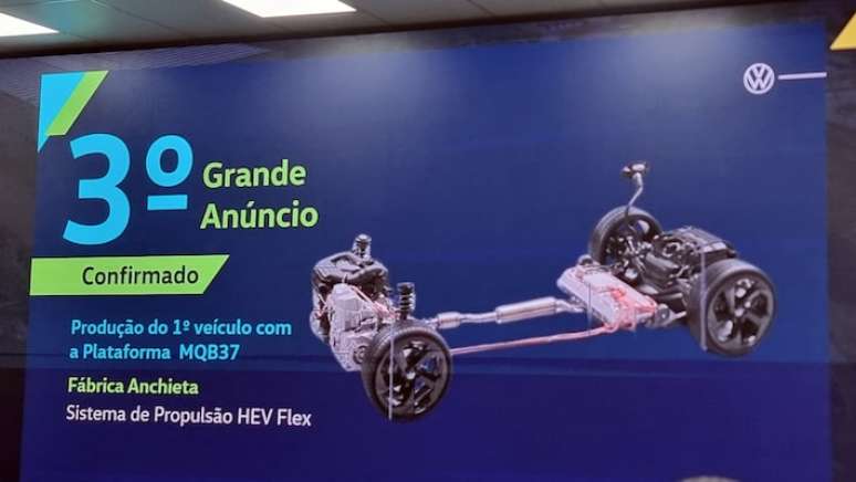 Primeiro h&iacute;brido HEV flex da marca ser&aacute; feito na f&aacute;brica da Anchieta (SP) na plataforma MQB37