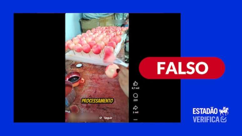 The video shows chocolate apples for Christmas in China, not fruit intended for export