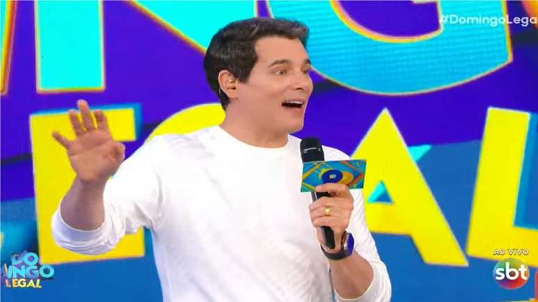 Celso Portiolli durante o Passa ou Repassa