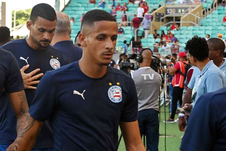 Luciano Juba, lateral do Bahia, antes do confronto contra o RB Bragantino, no domingo, 2, pelo Brasileirão