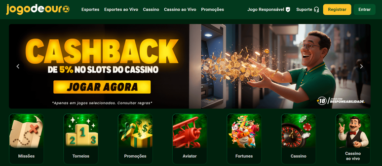 A plataforma oferece boa variedade de mercados