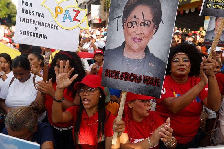 Na Venezuela, o chavismo organizou protestos contra o governo de Trinidad e Tobago