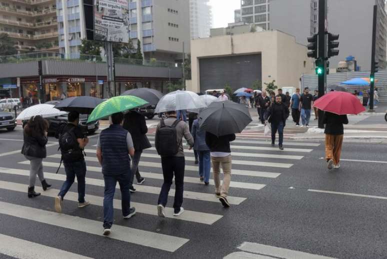 Dia chuvoso em São Paulo.