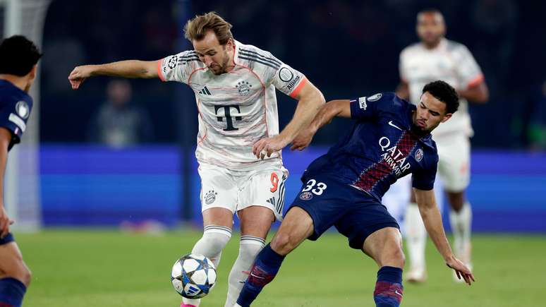 Lance do jogo entre PSG x Bayern