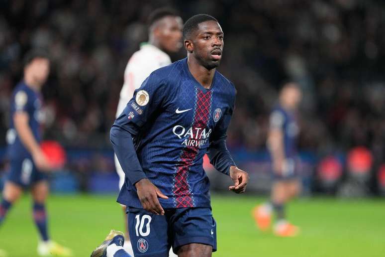 Dembélé (PSG) durante jogo contra o Nice, no dia 01.11.2025 