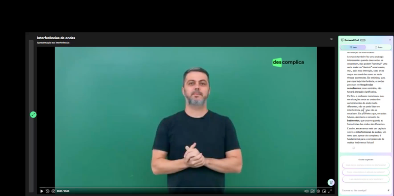 Plataforma paga usa IA para resumir transcri&ccedil;&atilde;o da fala de professores e tirar d&uacute;vidas com chabot