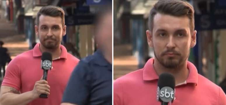 O olhar diz tudo: o jornalista ficou furioso com a atitude desrespeitosa