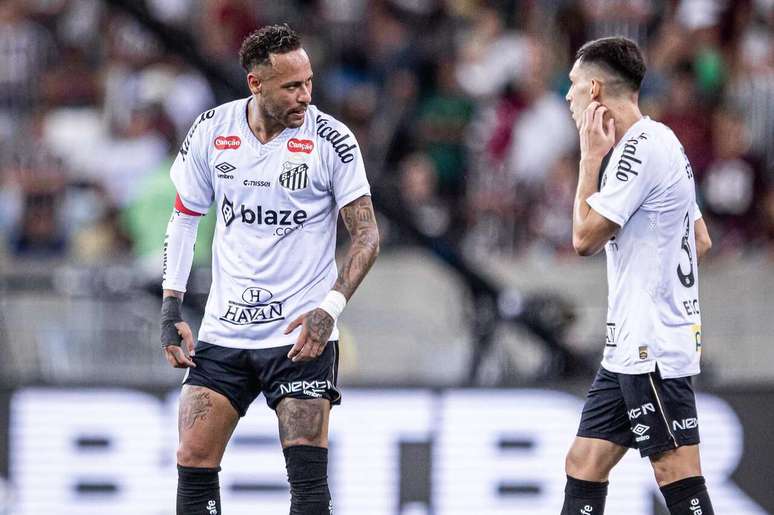 Neymar em duelo do Santos contra o Fluminense – Fotos: Raul Baretta/ Santos FC.