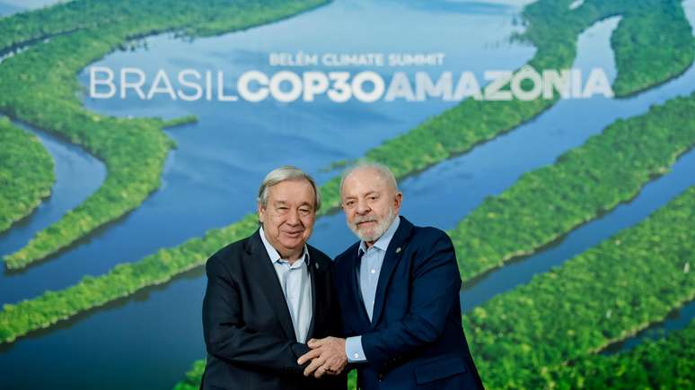 Lula com o Secretário-Geral da Organização das Nações Unidas (ONU), António Guterres