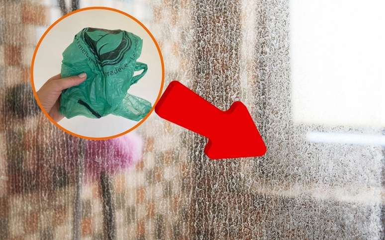 Com uma simples sacola de mercado, d&aacute; para deixar o box limpinho e brilhando sem esfor&ccedil;o. /