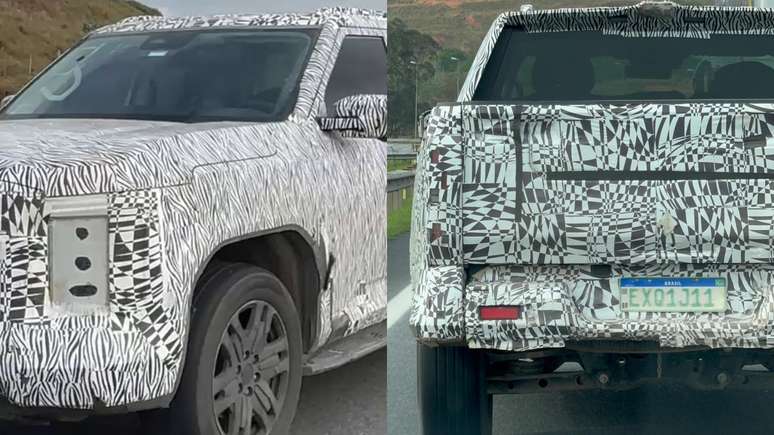 Nova geração da picape Volkswagen Amarok em testes no Brasil