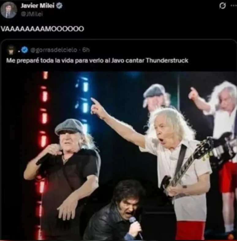 Milei comemorou convite falso