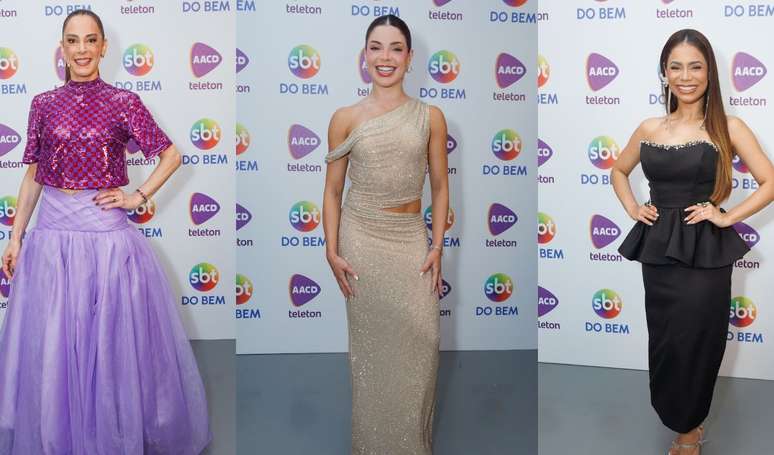 Teleton 2025: veja os looks de Gkay, Lexa, Silvia Abravanel e mais famosas para o elenco do SBT.