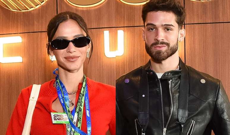 Bruna Márquezine and Joao Guilherme were present at the Formula 1 race on Sunday, November 9, 2025.