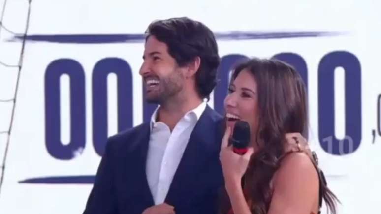 Alexandre Pato e Rebeca Abravanel no 'Teleton'