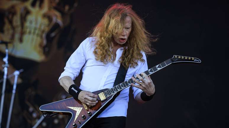 Dave Mustaine, líder do Megadeth, em 2025