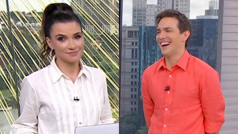 Sabina Simonato e Alessandro Jodar no Bom Dia SP