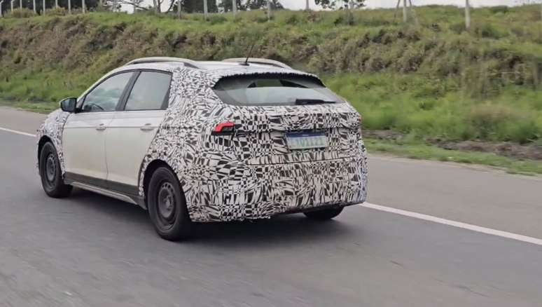 Flagra do novo Volkswagen Nivus em testes no Brasil