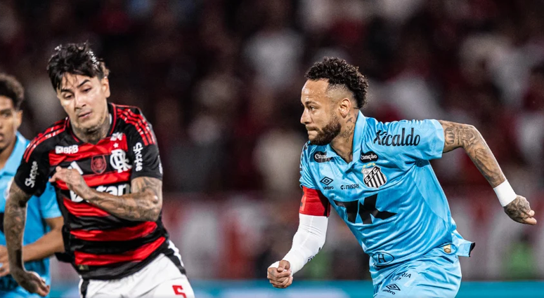 Neymar teve atuação discreta contra o Flamengo