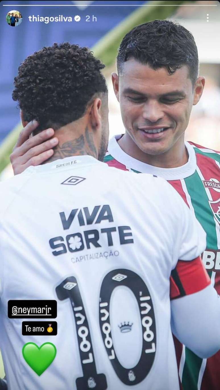 Thiago Silva posta mensagem de apoio a Neymar –