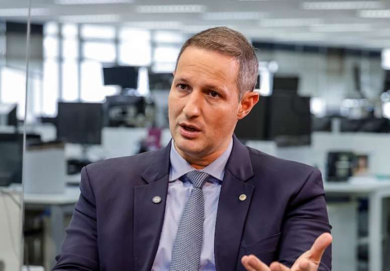 10-11-2025 SÃO PAULO - SP POLITICA - ENTREVISTA GUILHERME DERRITE - Entrevista com o deputado federal e secretário de segurança pública do Estado de São Paulo Guilherme Derrite.