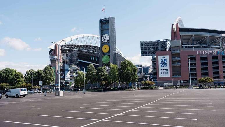 Estacionamento do Lumen Field, em Seattle, Washington &ndash;