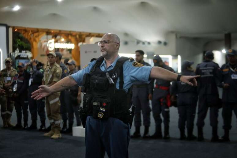 Seguranças fecharam a chamada Zona Azul da COP-30.