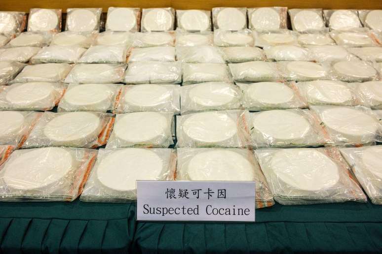 Cocaína procedente do Brasil apreendida em Hong Kong em 2021: facções como o PCC se internacionalizaram na última década