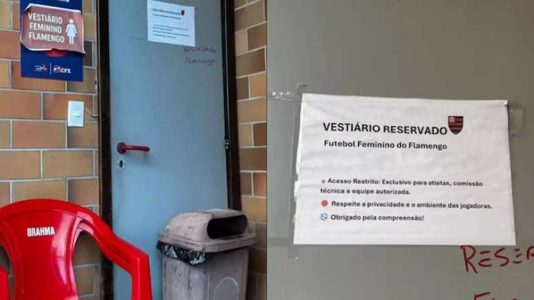 Imagens do Centro de Treinamento do Flamengo presentes na denúncia de Renata Mendonça.