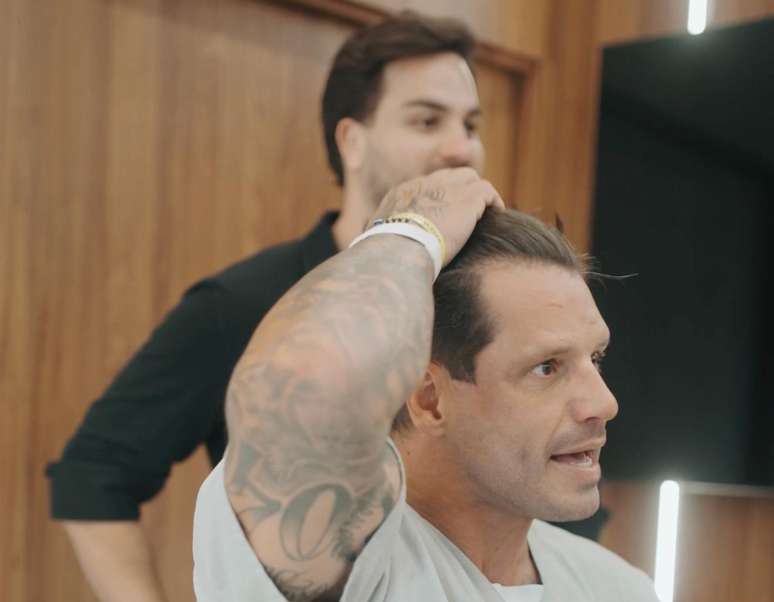 Fernando Fernandes com o m&eacute;dico Felipe Blanco 