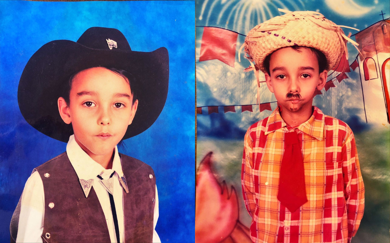 Fabio before and after surgery to remove cancer