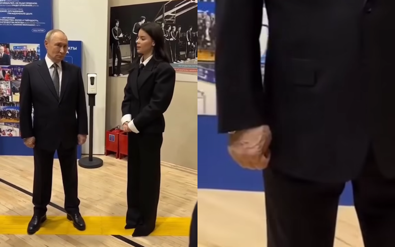 M&atilde;os de Vladimir Putin aparecem inchadas em novas imagens