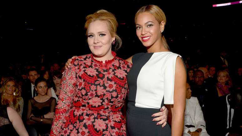 Adele e Beyoncé no 55ª edição do GRAMMY Awards, em 2013.